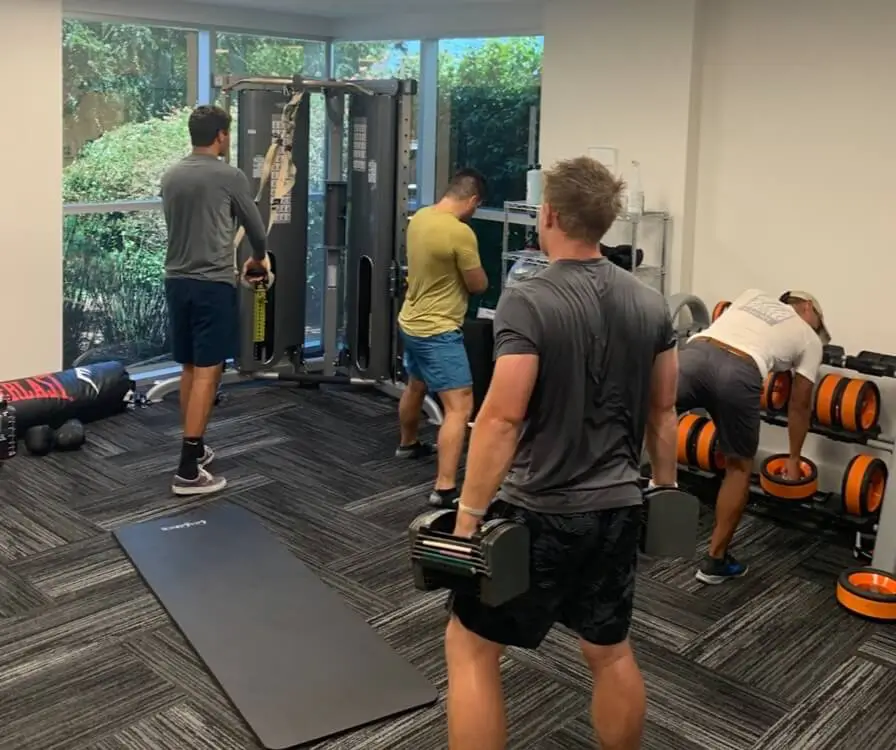 TRX and weight training day